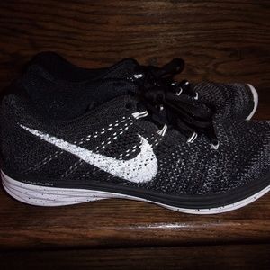 Womens Nike Flyknit Lunar 3 Black Running Shoes